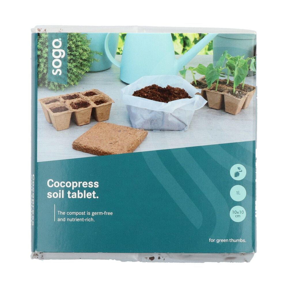 SOGO Potgrond Cocopress Tablet 1 liter 10 x 10 cm