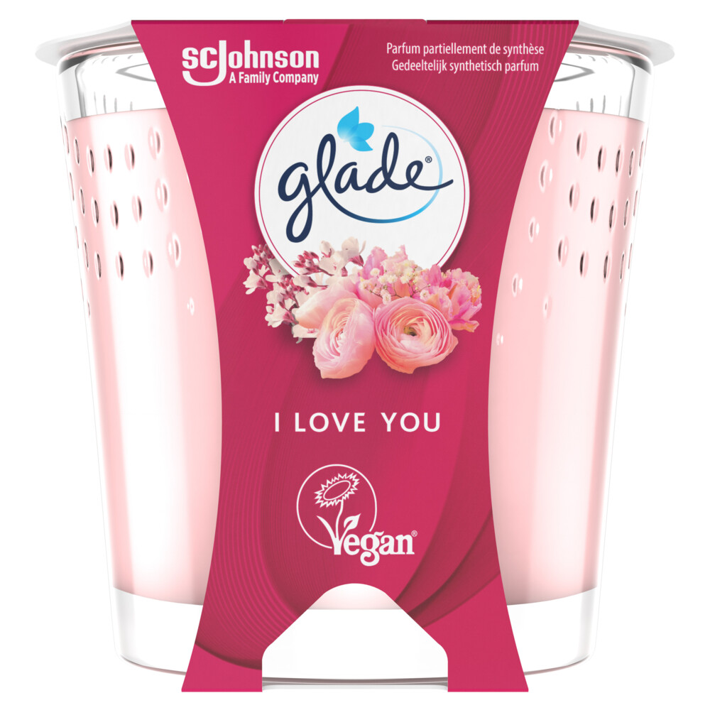 Glade Vegan Geurkaars I Love You 129 gr