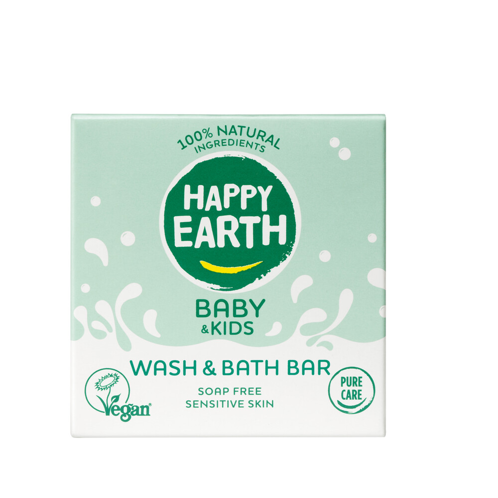 Happy Earth Wash&Bath Bar 100% Natuurlijk Baby&Kids 50 gr