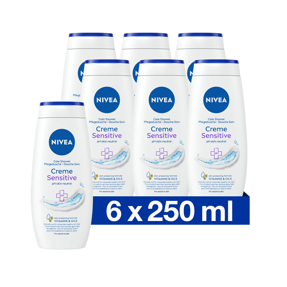 NIVEA Crème Sensitive douchecrème voordeelverpakking 5+1 gratis