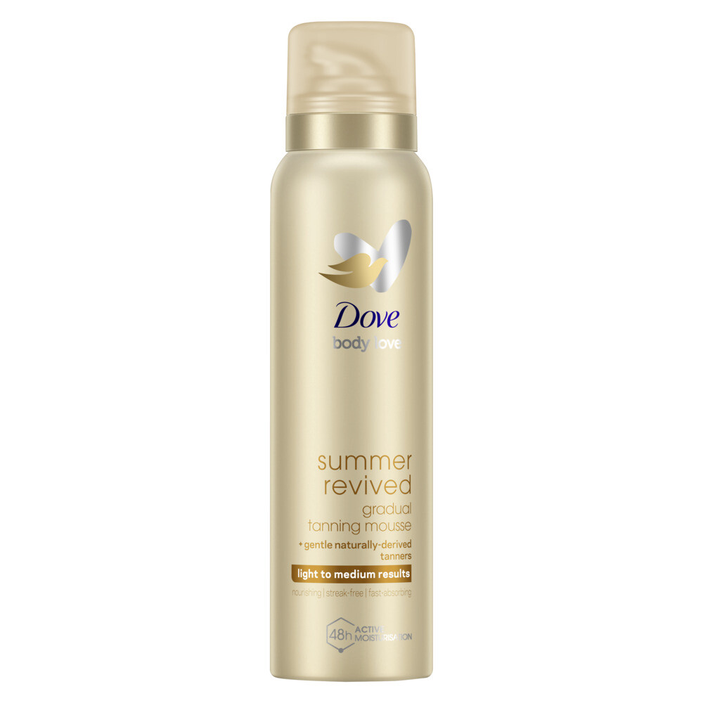 2e halve prijs: Dove Zelfbruinende Bodymousse Summer Revived Light-Medium 150 ml
