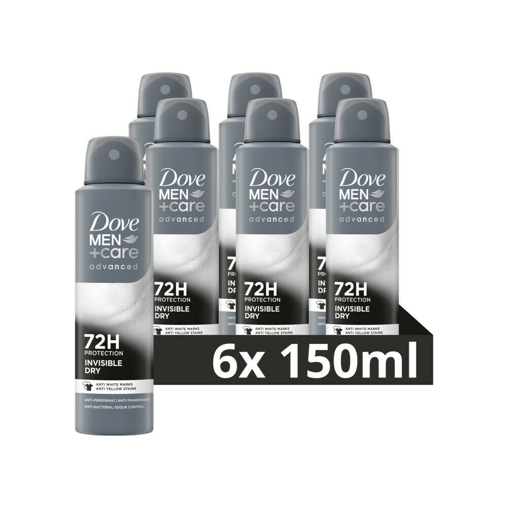 6x Dove Deodorant Spray Men+Care Invisible Dry 150 ml