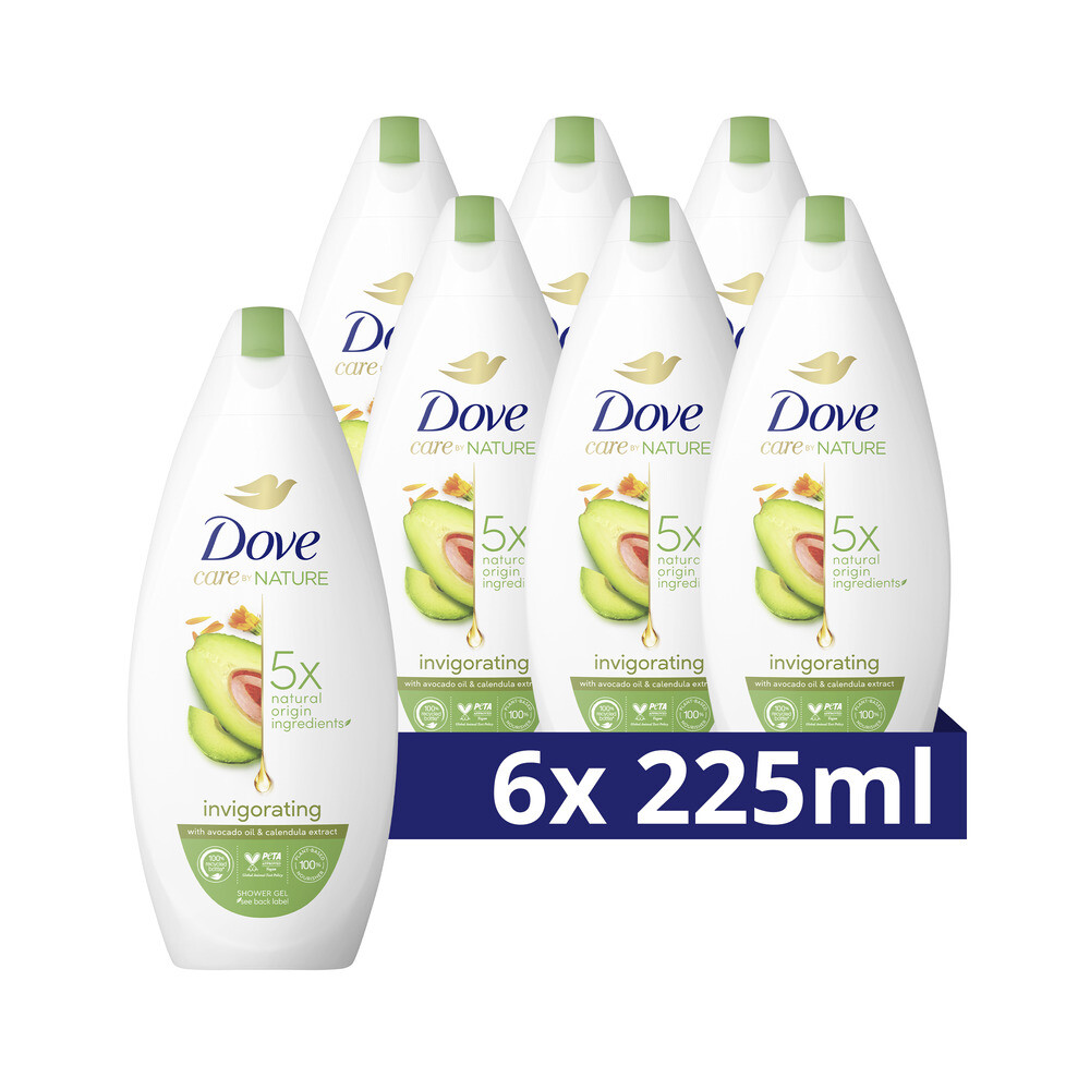 6x Dove Douchecrème Invigorating 225 ml