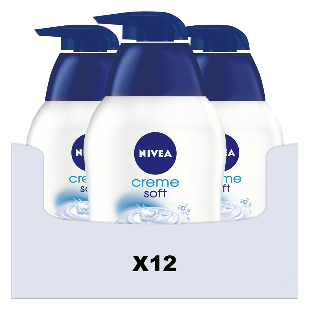 12x NIVEA Vloeibare Handzeep Creme Soft 250 ml