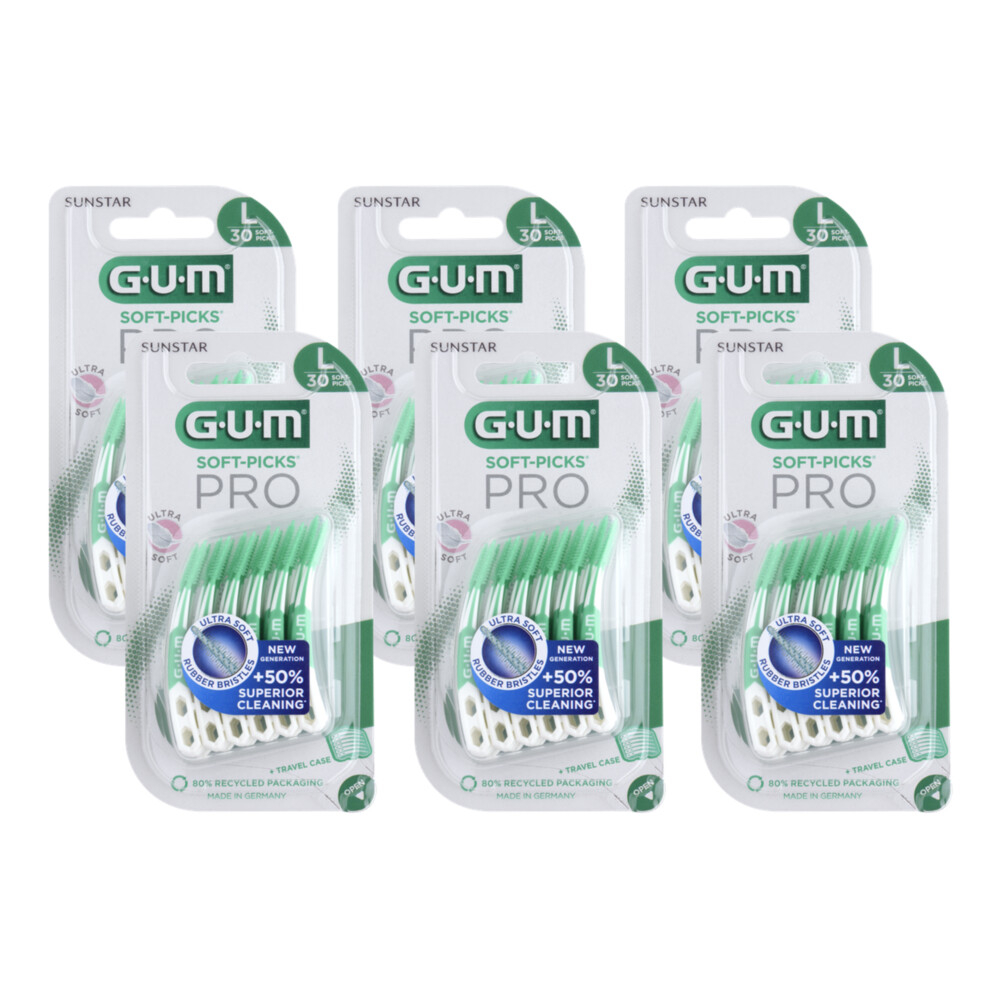 GUM 6x Soft-Picks PRO Large 30 - 180 stuks
