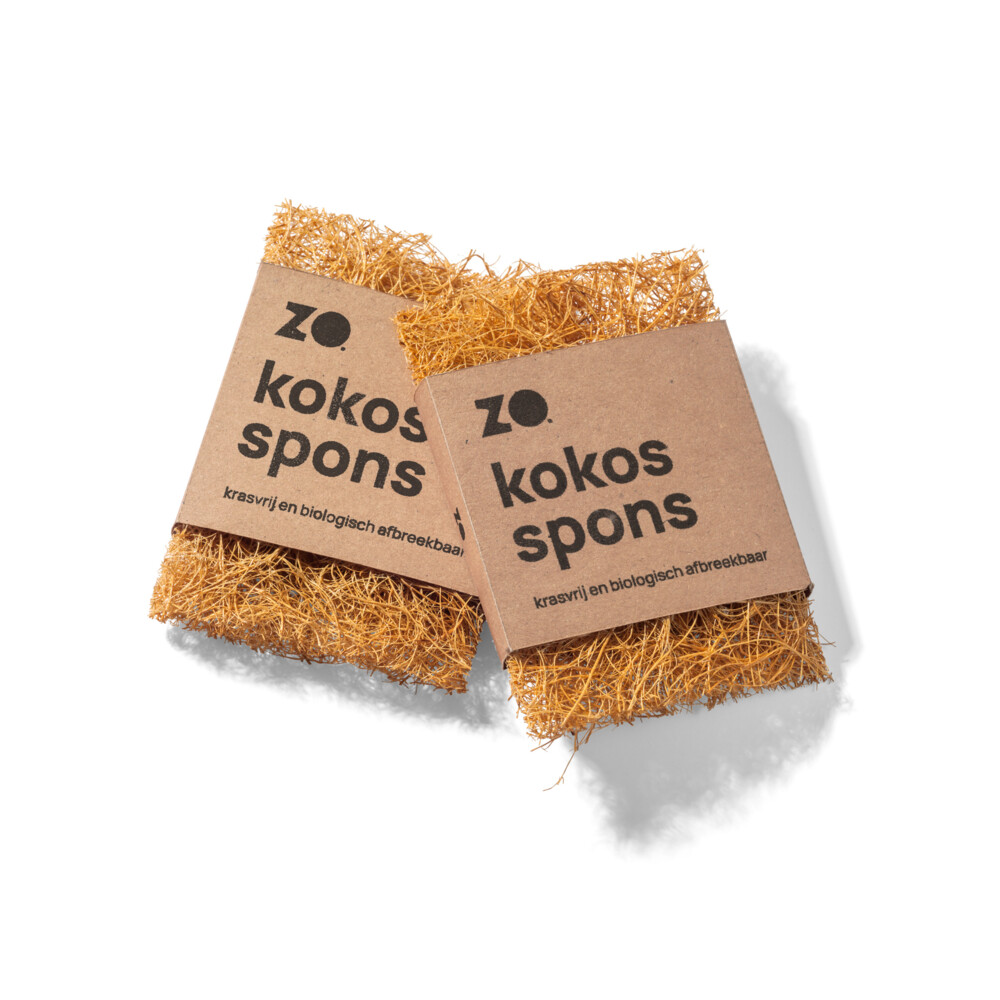 ZO Kokosspons Krasvrij 100% Kokos 2 stuks