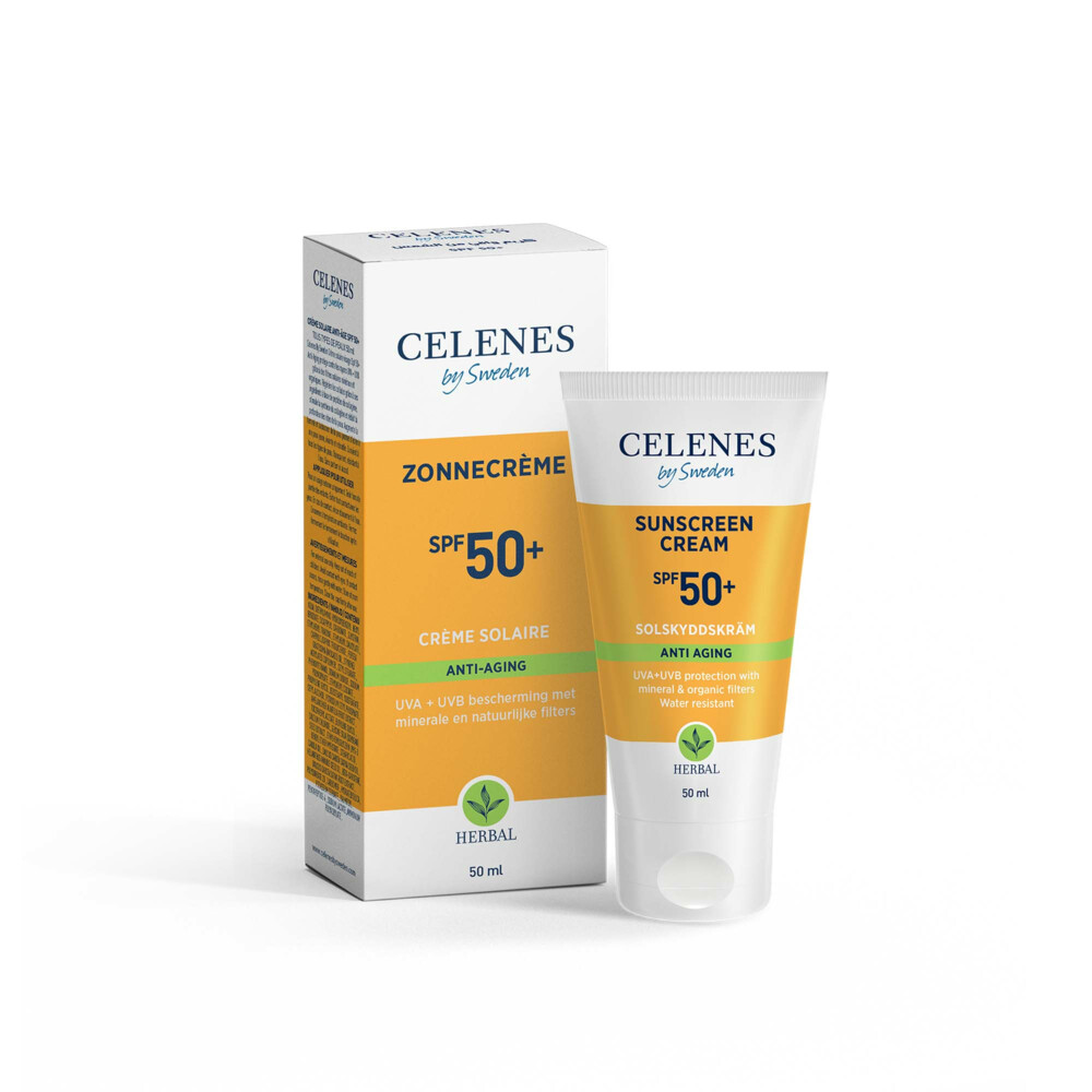 3x Celenes Herbal Zonnebrandcreme SPF 50+ Anti Aging 50 ml