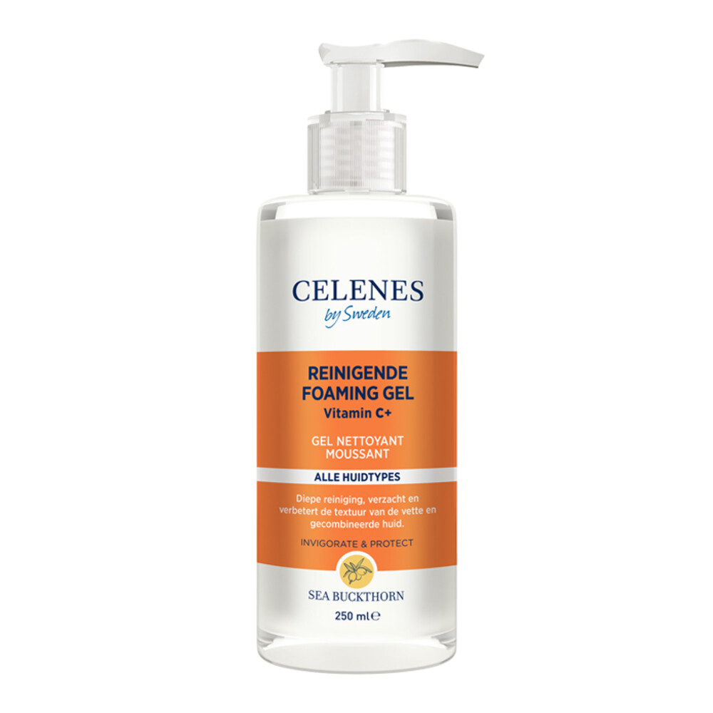 3x Celenes Duindoorn Reinigende Foam Gel Vettige / Combinatie Huid 250 ml