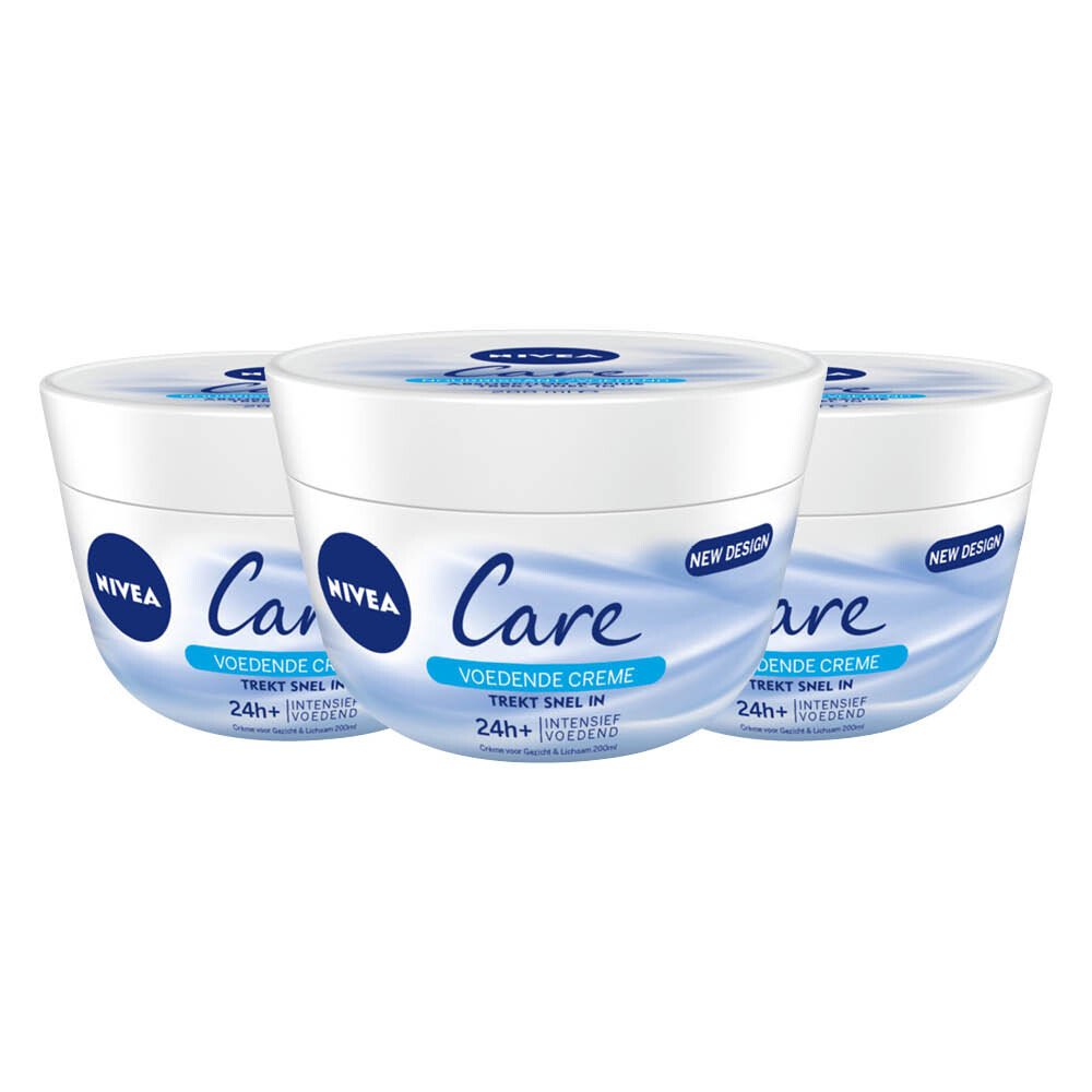 3x NIVEA Care Bodycrème Intensief Voedend 200 ml