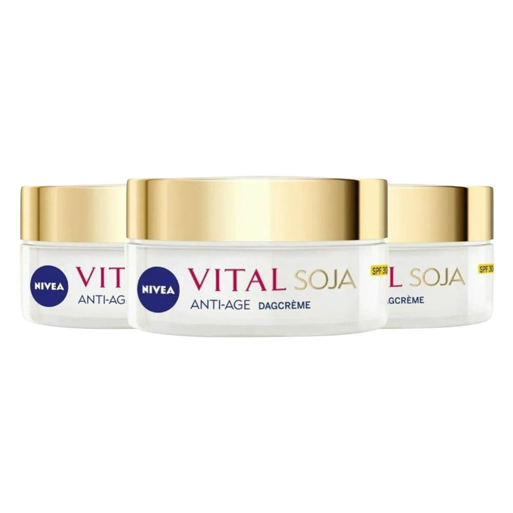 3x NIVEA Vital Soja Dagcrème Anti-Age SPF 15 50 ml