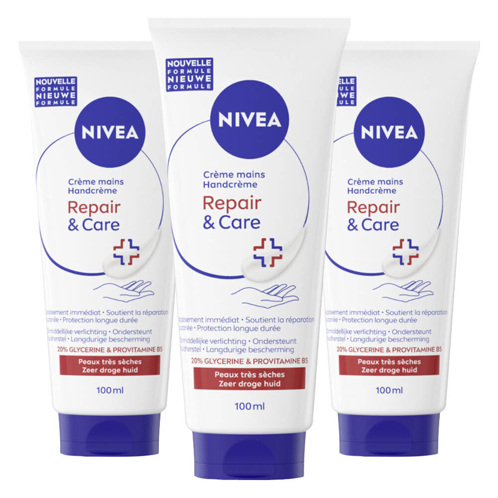 3x NIVEA Handcrème Repair 100 ml