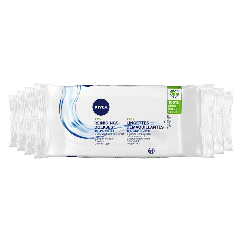 6x NIVEA Reinigingsdoekjes Mini Verfrissend 7 stuks