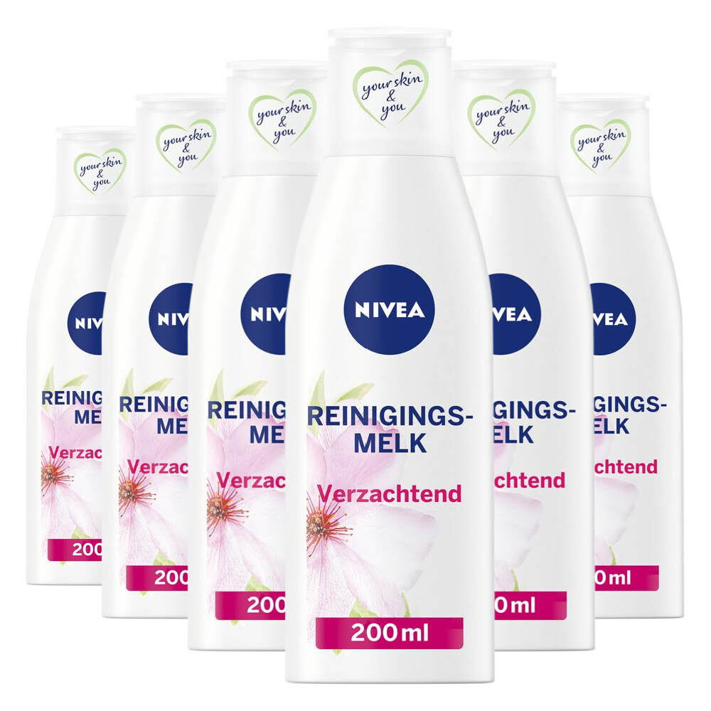 6x NIVEA Reinigingsmelk Verzachtend 200 ml