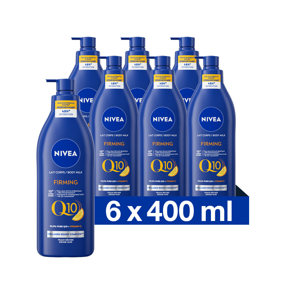 6x Nivea Q10 Bodymilk Pomp 400 ml