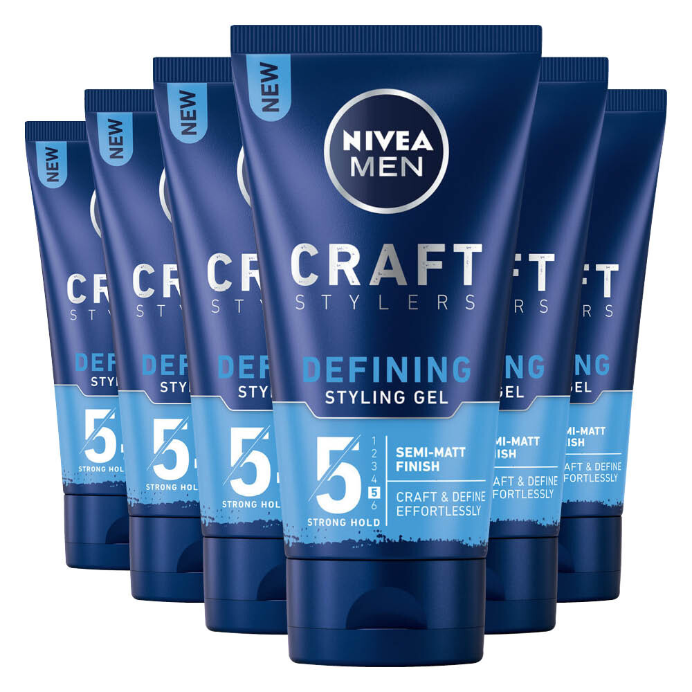 6x NIVEA Men Styling Matte Gel 150 ml