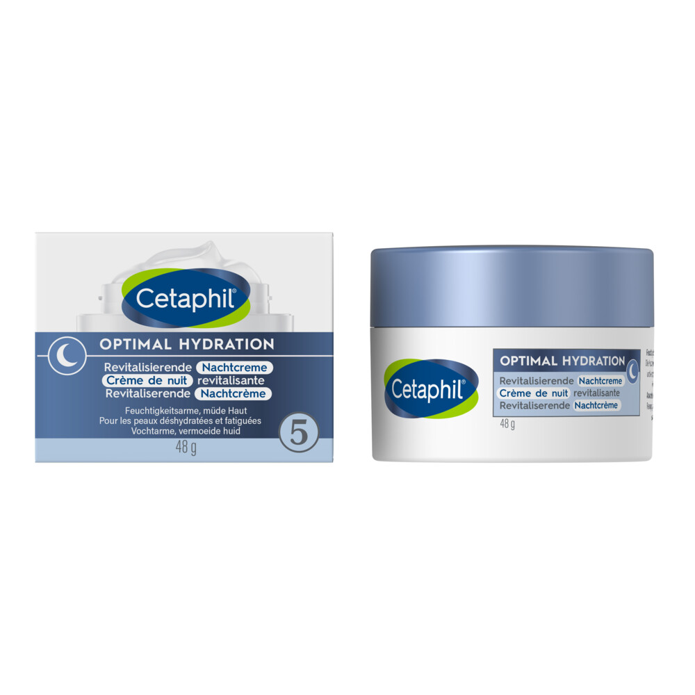 4x Cetaphil Optimal Hydration Herstellende Nachtcrème 48 gr