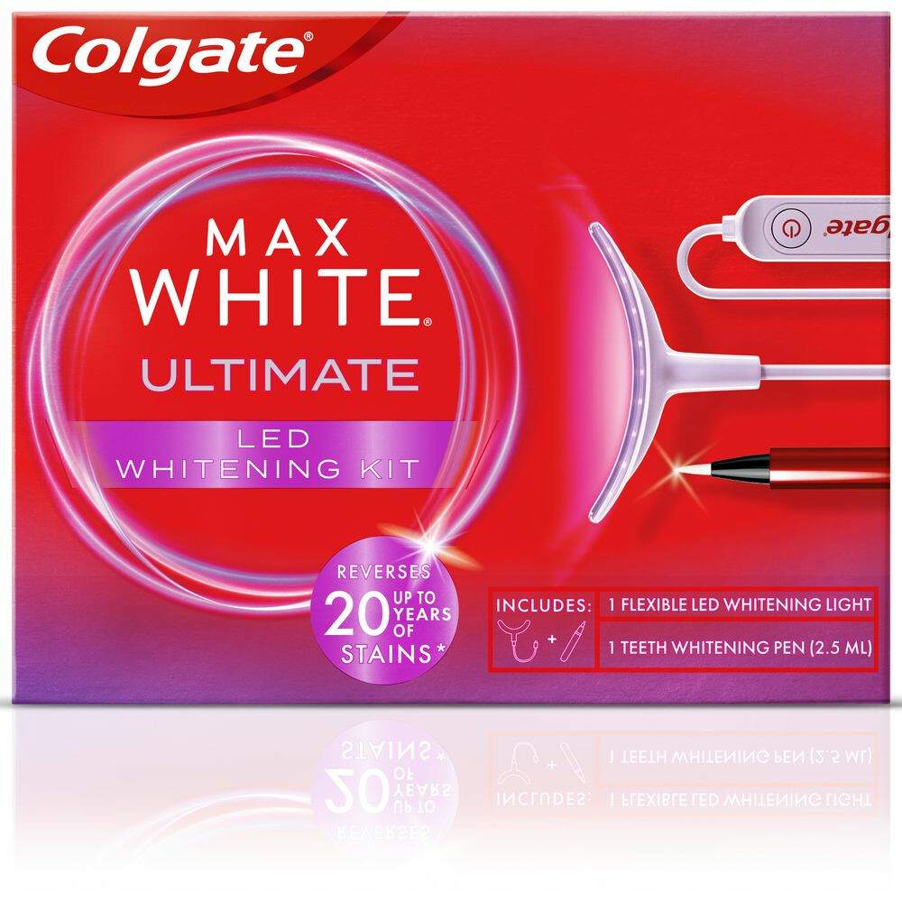 2x Colgate Max White Ultimate Led Tanden Bleek Set 1 set