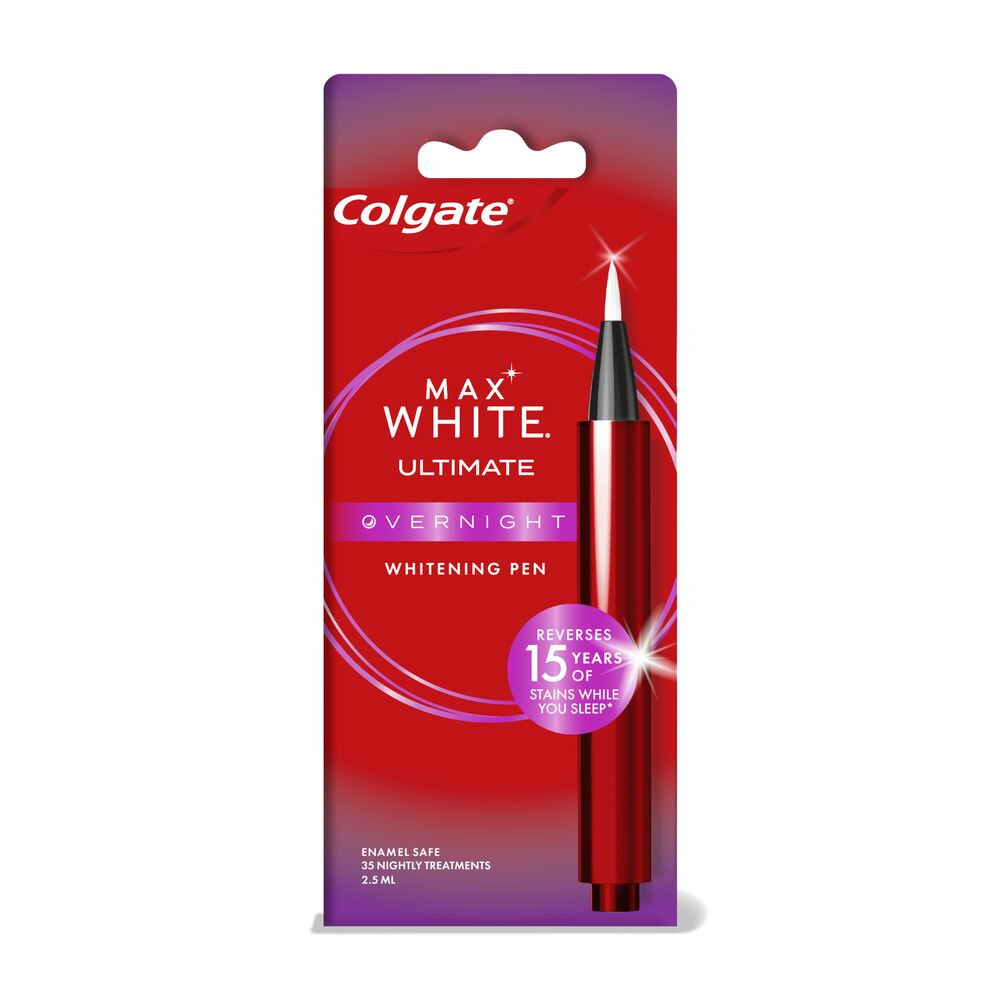 3x Colgate Max White Ultimate Overnight Whitening Pen 2.5 ml