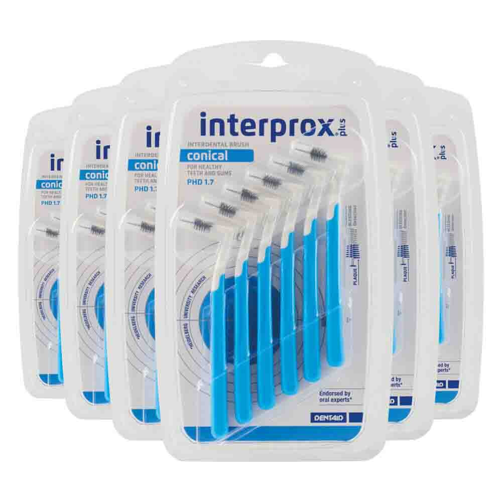 6x Interprox Ragers Plus Conical Blauw PHD 1.7 6 stuks