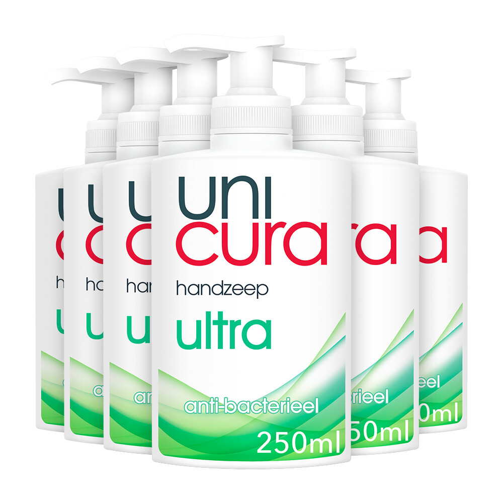 6x Unicura Vloeibare Zeep Ultra 250ml