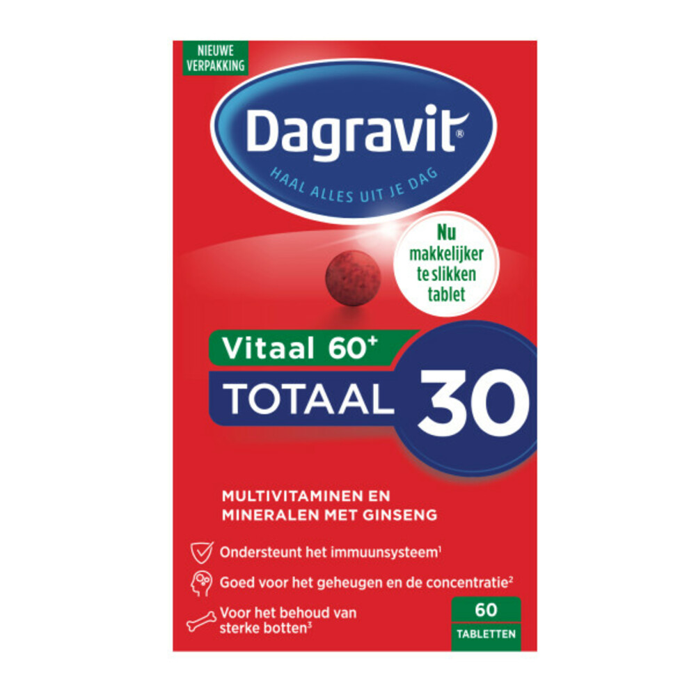 2x Dagravit Vitaal 60+ Multivitaminen 60 tabletten