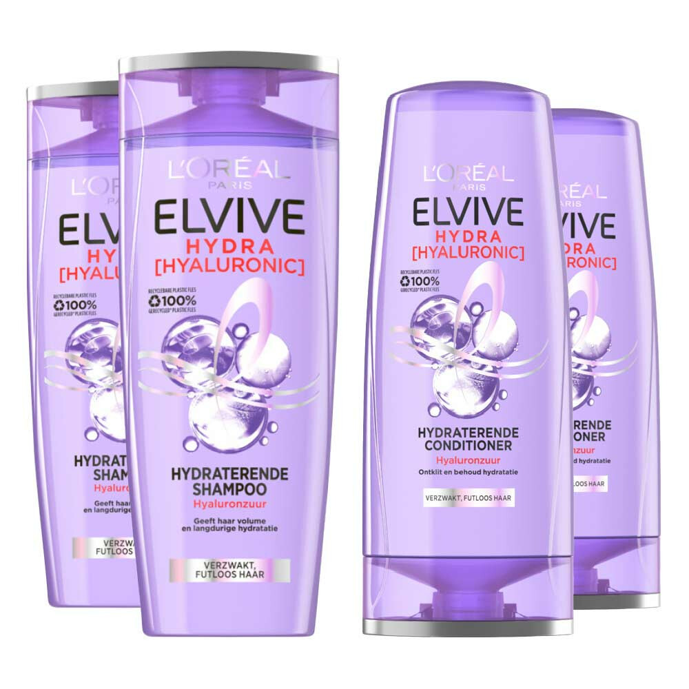 L'Oréal Elvive Hydra Hyaluronic Hydraterend Shampoo&Conditioner Dubbel Pakket