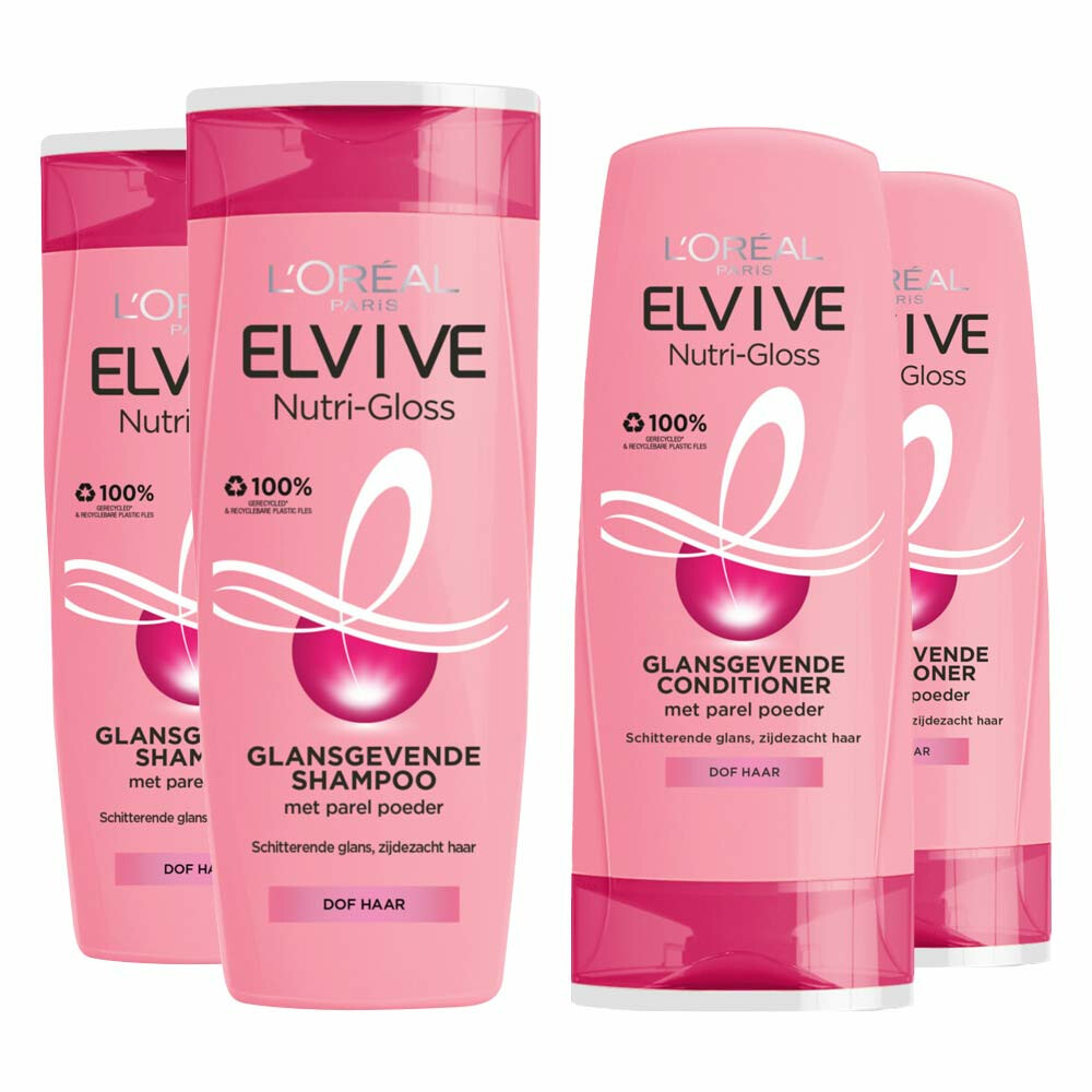 L'Oréal Elvive Nutri-Gloss Shampoo&Conditioner Dubbel Pakket