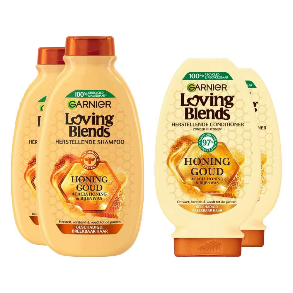 Garnier Loving Blends Honing Goud Shampoo&Conditioner Dubbel Pakket