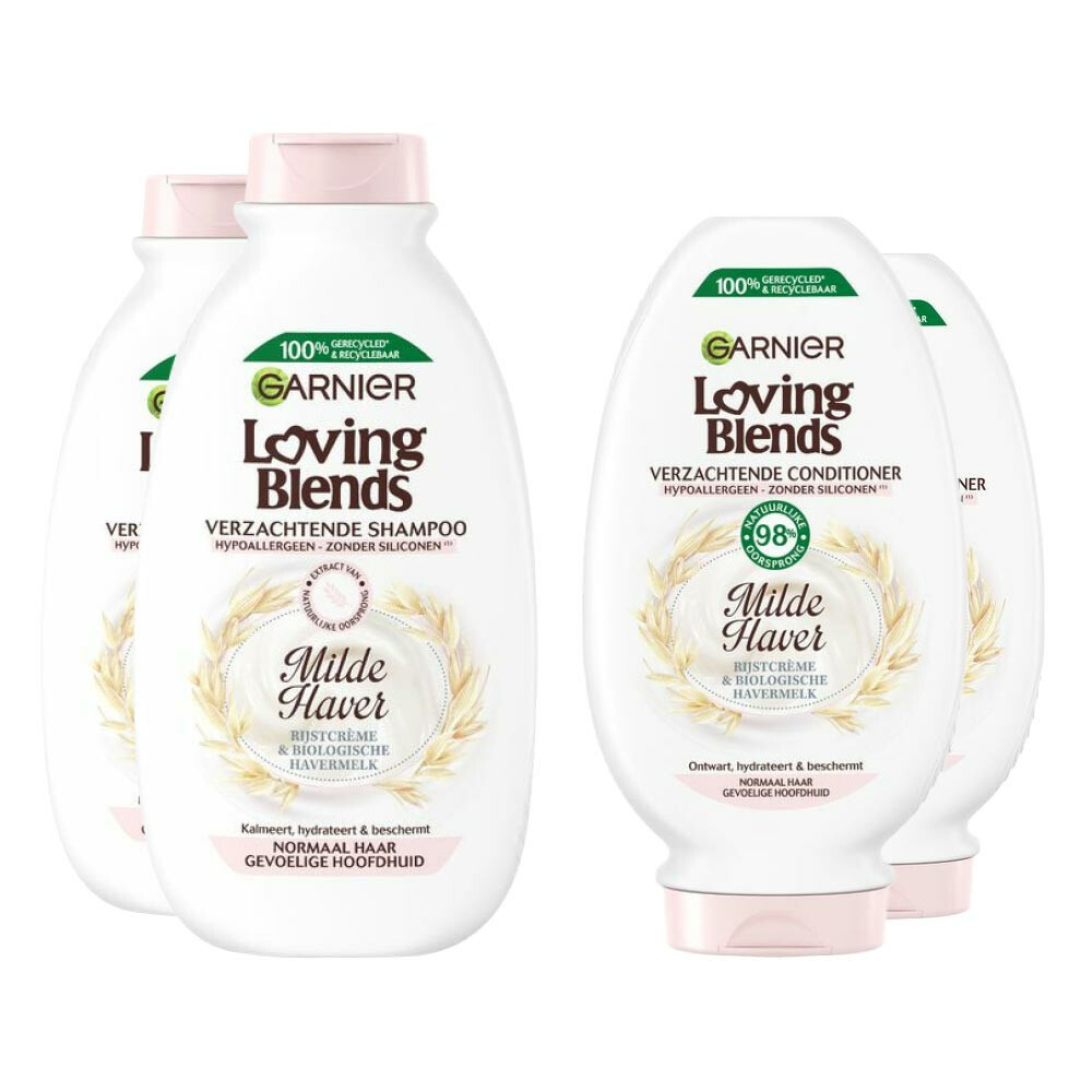 Garnier Loving Blends Milde Haver Shampoo&Conditioner Dubbel Pakket
