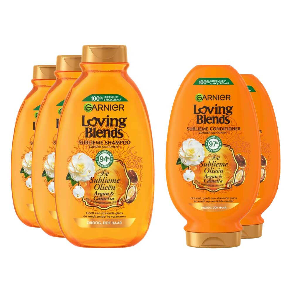 Garnier Loving Blends Argan en Cameliaolie Shampoo&Conditioner DUO Pakket