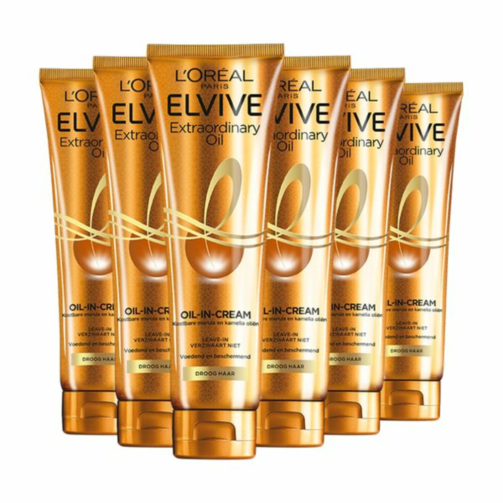 Loreal Paris Elvive Extraordinary Oil-in-cream Haarcreme Tube Voordeelverpakking