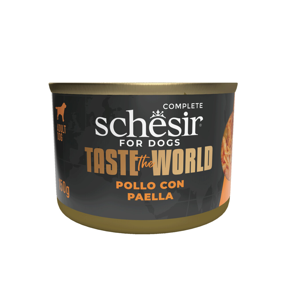 8x Schesir Taste The World Hond Kip&Paella 150 gr