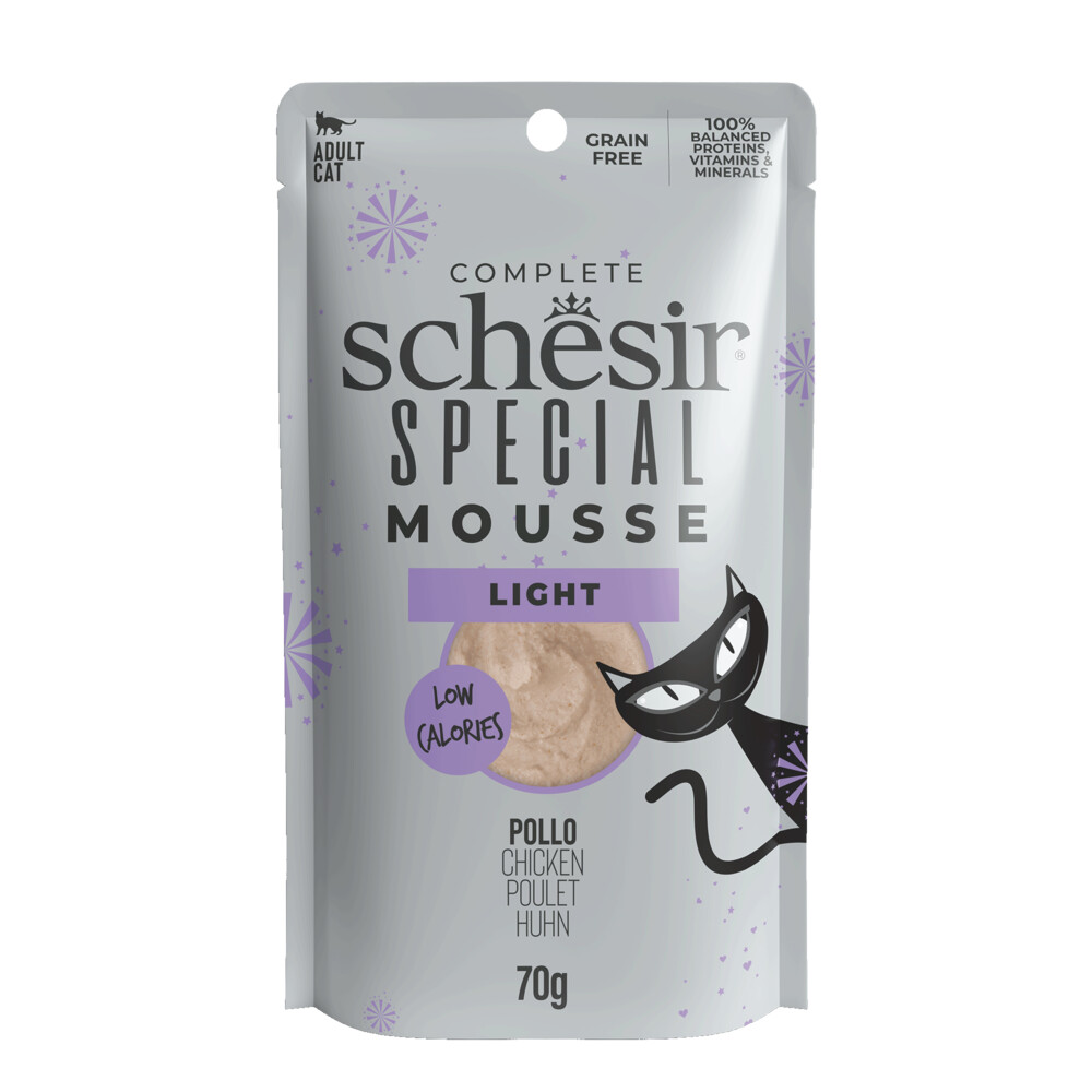 12x Schesir Special Cat Mousse Light Kip 70 gr