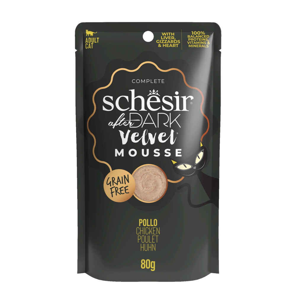 12x Schesir After Dark Velvet Mousse Kip 80 gr