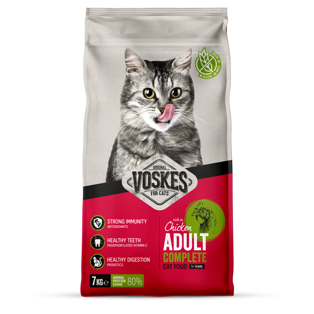 Voskes Kattenbrokken Adult Kip 7 kg