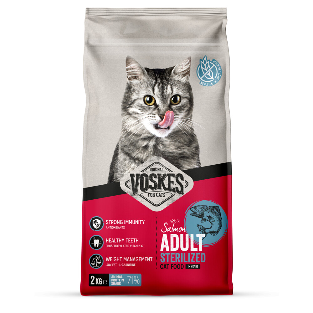 Voskes Kattenbrokken Sterilized Adult Zalm 2 kg