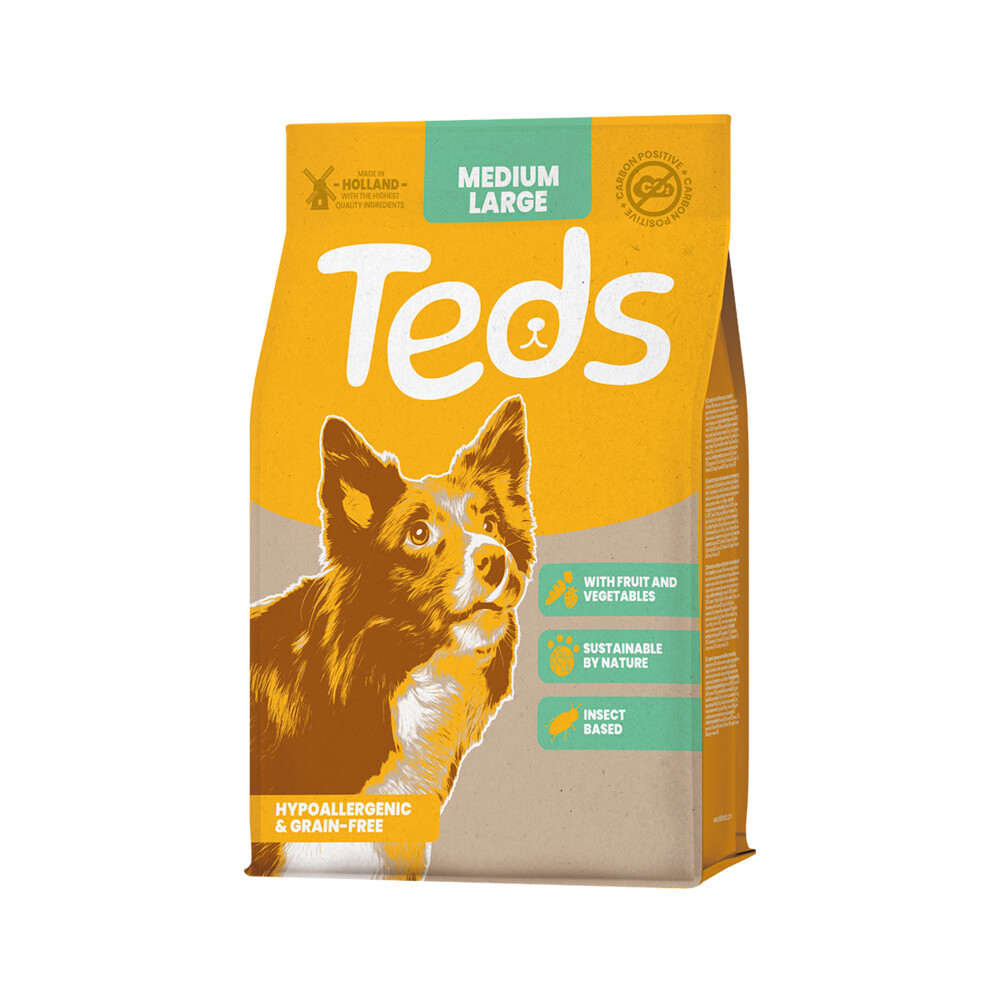 Teds Droogvoer met Insecten voor Middelgrote en Grote Honden 2,5 kg