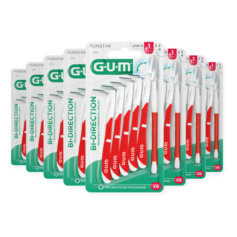 8x GUM Bi-Directions 0.7 mm 6 stuks