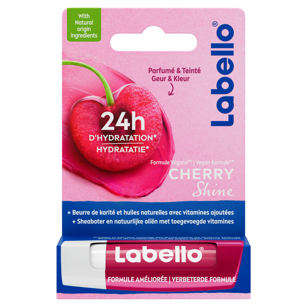 1+1 gratis: Labello Lippenbalsem Blister Cherry Shine