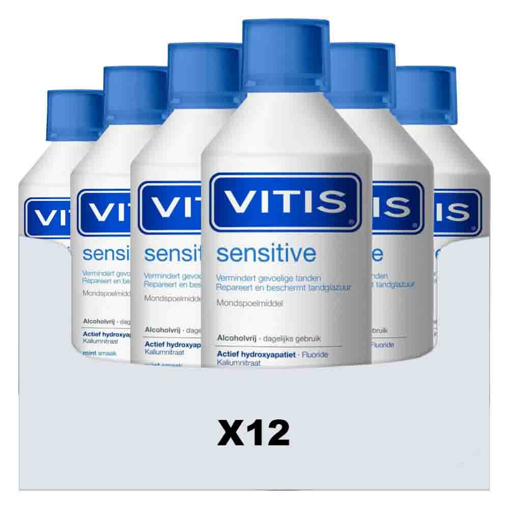 12x Vitis Mondwater Sensitive 500 ml