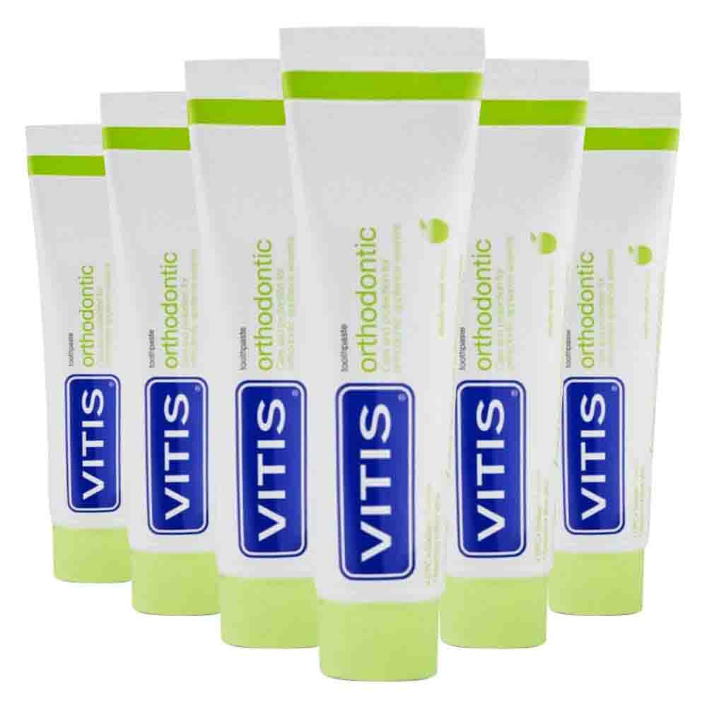6x Vitis Tandpasta Orthodontic 75 ml