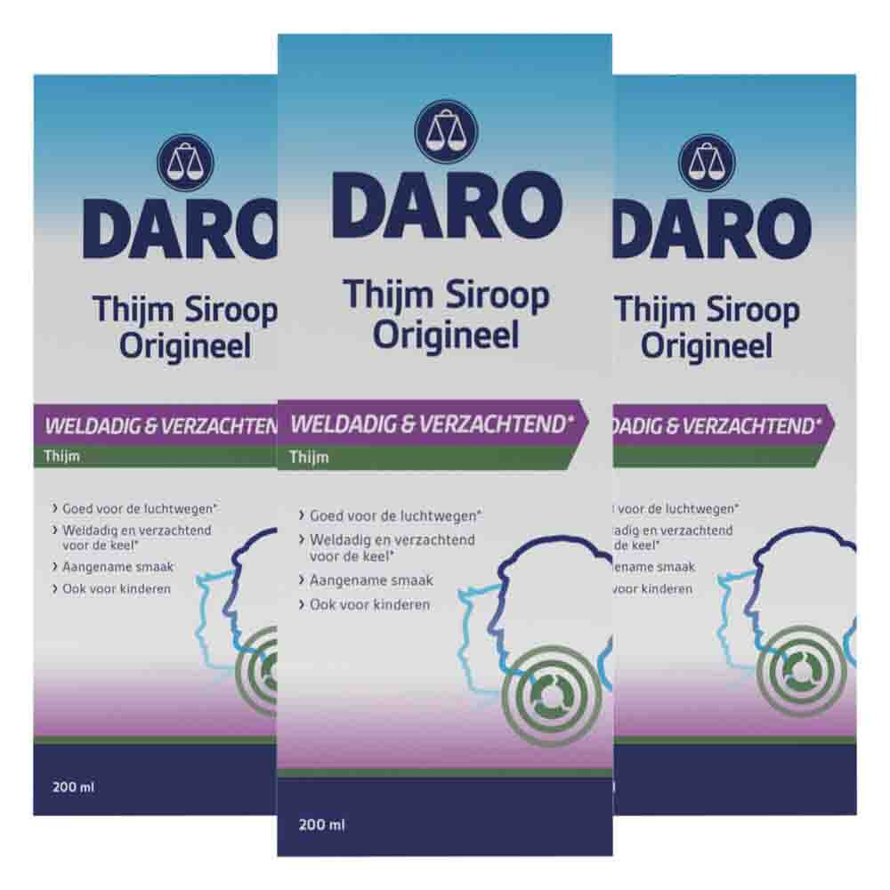 3x Daro Thijmsiroop 200 ml