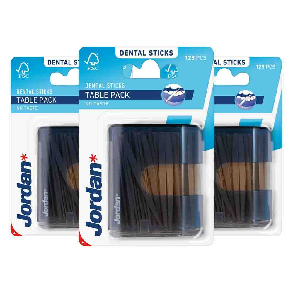 3x Jordan Tandenstokers Table Pack 125 stuks