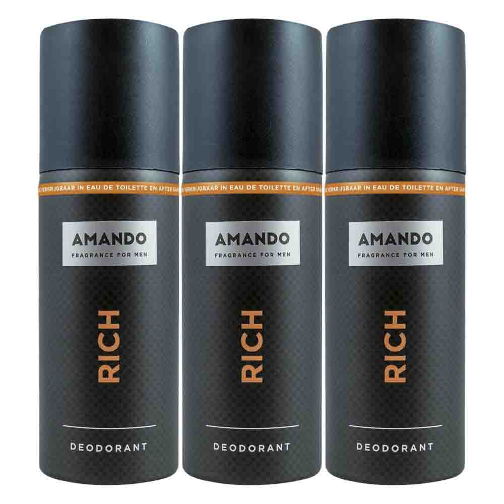 3x Amando Deodorant Rich 150 ml