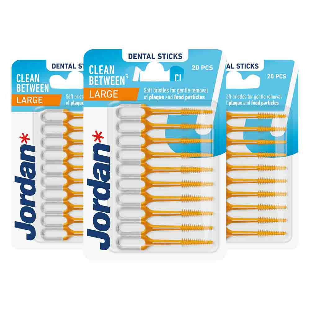 3x Jordan Dental Sticks Clean Between Large 40 stuks