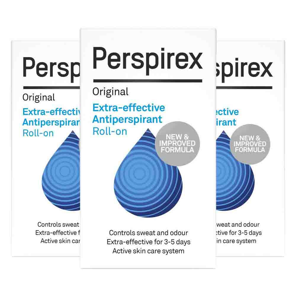 3x Perspirex Anti-Perspirant Original 20 ml