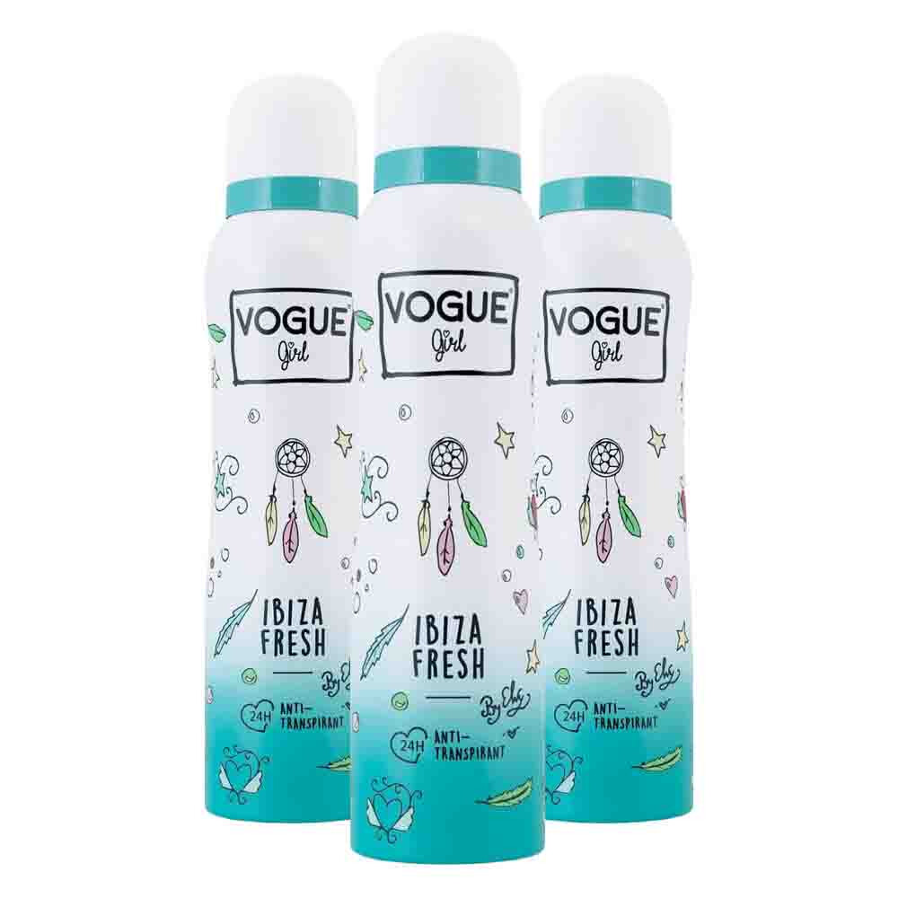 3x Vogue Girl Anti Transpirant Ibiza Fresh 150 ml