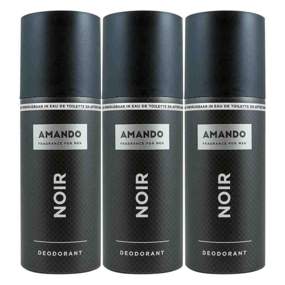 3x Amando Noir Deodorant Spray 150 ml