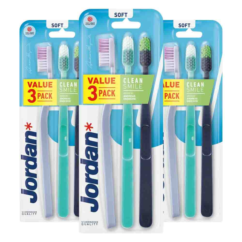 3x Jordan Tandenborstel Clean Smile Soft 3 stuks
