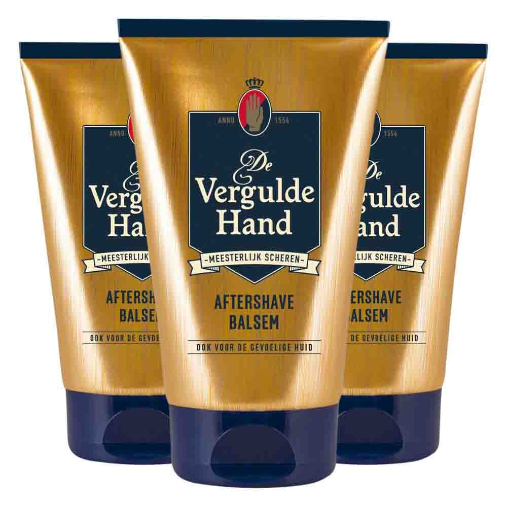 3x Vergulde Hand Aftershave Balsem 100 ml
